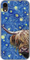 Coque iPhone XR - Nuit étoilée - Van Gogh - Highlander écossais - Siliconen