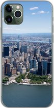 Geschikt voor iPhone 11 Pro Max hoesje - New York - USA - Skyline - Siliconen Telefoonhoesje