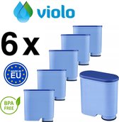 6 x VIOLO waterfilter voor Philips Saeco AquaClean koffiemachines, vervangend Philips Saeco filter 6 stuks.