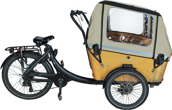 Vogue Superior 3 regentent creme bakfiets huif (zonder tentstokken)