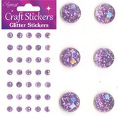 Oaktree - Stickers Glitter Diamantjes Lavendel (per vel) 8mm