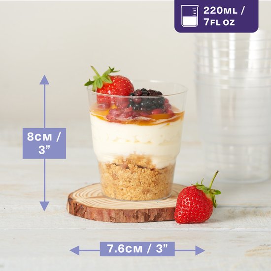PERMUST 50 Stück Dessertbechern 160 ml Dessertschalen-Set, Mit 50