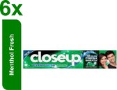 Close-Up - Menthol Fresh - 6x 120ml - Tandpasta - SIX PACK - Voordeelverpakking