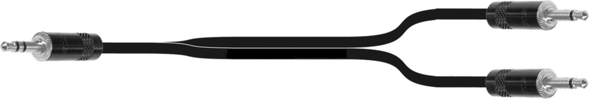 MUSIC STORE MTP 0.2 B3,5 P3,5M1-2Y Ad.-Kab 3,5 Stejack/f /2x 3,5 jack, 0,2m - Y-adapterkabel