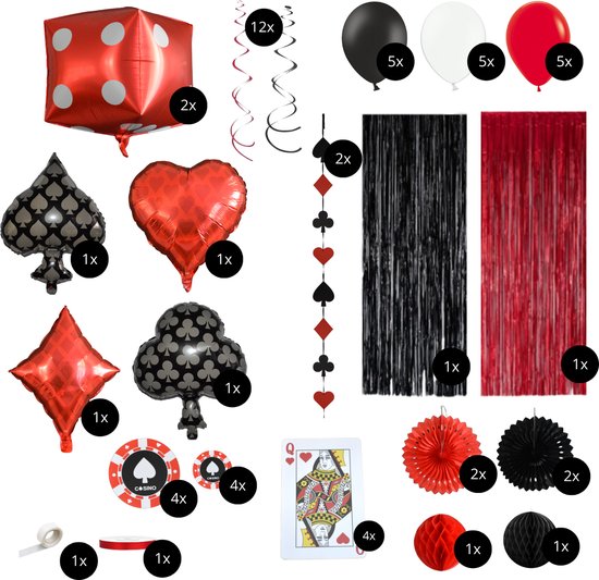Casino versiering waaier 60 cm | Fun en Feest