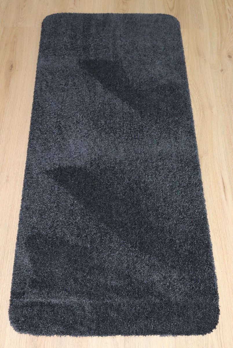PRIMA - Soft - Wastafelmat - Badmat - zwart - antraciet - 60x120cm - antislip