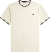 Fred Perry - Twin Tipped T-Shirt - Beige T-Shirt -S