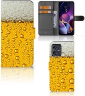 Telefoonhoesje Geschikt voor Motorola Moto G54 Flip Cover Valentijn Cadeautje hem Bier