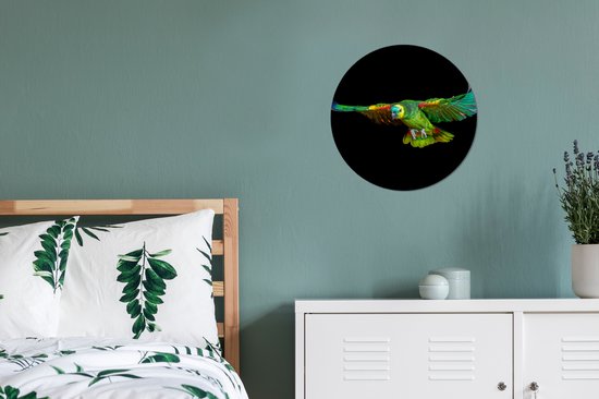Wall Circle - Wall Circle - Perroquet - Vogel - Ressorts - Aluminium - ⌀ 30 cm - Intérieur et Extérieur