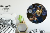 Wandcirkel Oude Meesters - Wanddecoratie Rond - Kunststof - ⌀ 120 - Melkmeisje - Meisje met de parel - Vermeer