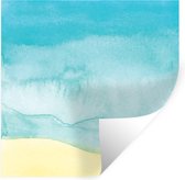 Muurstickers - Sticker Folie - Strand - Zee - Waterverf - 30x30 cm - Plakfolie - Muurstickers Kinderkamer - Zelfklevend Behang - Zelfklevend behangpapier - Stickerfolie