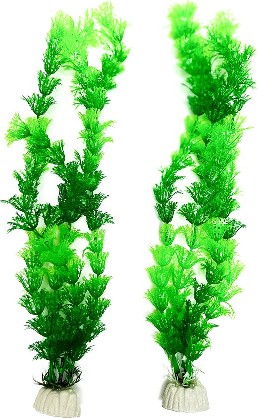 Foto: Aquarium plant 2 stuks waterpest langbladige waterplant 30cm levende achtige plastic waterpest groene waterplanten kunstplanten voor aquarium ideale aquatische decoratie