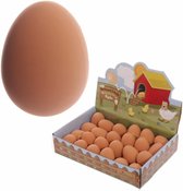 Puckator Nep stuiterend ei - rubber - bruin - 5 cm - stuiterbal fop eieren