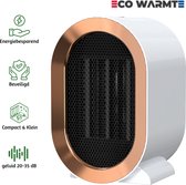 Eco Warmte - Premium Elektrische Kachel - 1200w/800w - elektrische verwarming - Kamer verwarming - Ventilatorkachel - Keramische Kachel - Mini Heater - Wit