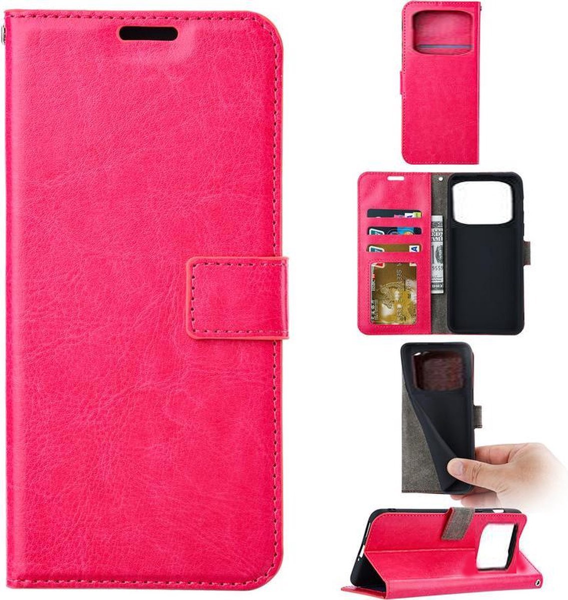 Portemonnee Book Case Hoesje Geschikt voor: Xiaomi Poco X4 Pro - Roze