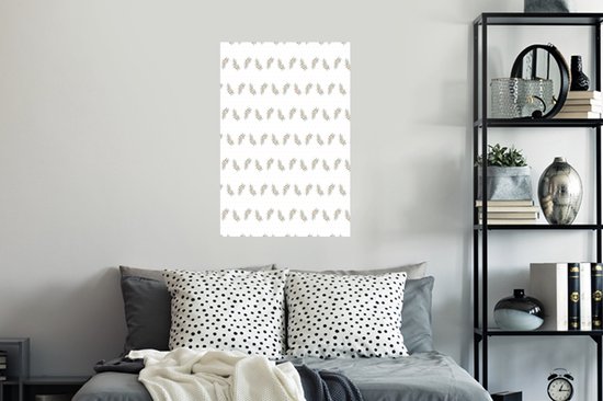 Stickers muraux - Vintage - Feuille - Motifs - 40x60 cm - Film Adhésif