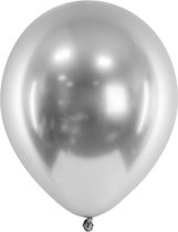Glossy zilver ballonnen - 30 cm - 20 stuks