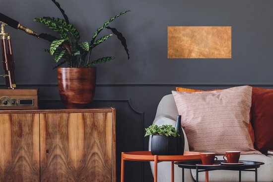 Stickers Stickers muraux - Structure en cuir marron clair - 40x20 cm - Film adhésif