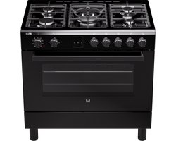 ETNA FG190ZWA - Gas/elektro fornuis - 90 cm - Zwart