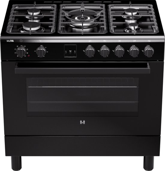 ETNA FG190ZWA - Gas/elektro fornuis - 90 cm - Zwart
