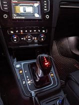 Pommeau de levier de vitesse DSG éclairé par LED pour VW/ SEAT / AUDI / SKODA - AUTOMATIQUE - ARGENT - LUMIÈRE ROUGE