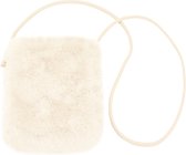 Sac Fluffy - White Lait / Crème | 22x18x6cm | Sac pour téléphone portable | Polyester | Mode Favorite