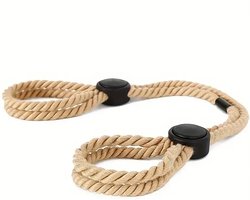 LekkerStout Bondagetouw - Handboeien - Verstelbaar - Beige - BDSM Toys ( LS128 )