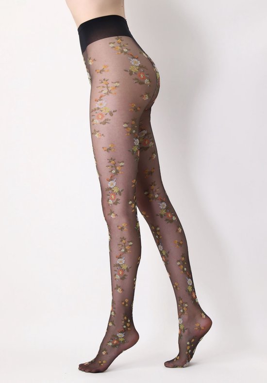 Oroblu Jacquard Lace 40 Panty - Kleur Zwart