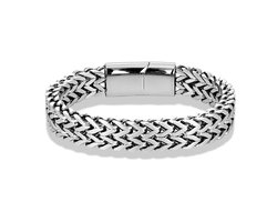 Sorprese armband - Vintage - 21 cm - Schakel - RVS - zilver - armband heren - magnetische sluiting - cadeau - Model T Sorprese armband - Vintage - 21 cm - Schakel - RVS - zilver - armband heren - magnetische sluiting - cadeau - Model T