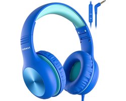 StayPowered Kinderheadset - De Ultieme Veilige en Comfortabele Hoofdtelefoon voor Kinderen - Hoge Audio Kwualiteit - Ingebouwde Volumeregelaar - Verstelbare en Opvouwbaar Ontwerp - Compact Ontwerp - Blauw - Levering Sneller dan Aangegeven