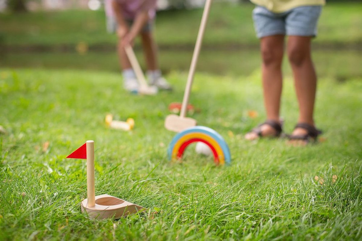 BS Toys Houten Golfset - Buitenspeelgoed voor Kinderen - Minigolf - Midgetgolf - Golfset Kinderen - Buiten Speelgoed - Buitenspel - Buiten Spellen - Tuin Speelgoed - Houten Speelgoed - Cadeau Kind — afbeelding 6