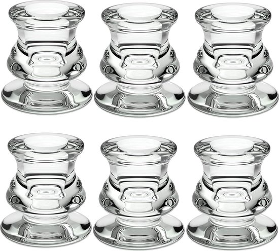 Glasseam Kandelaar Houders Glas Groen: Kaarshouder Set Van 10 Taper Kaarshouder Geribbelde Kaarshouders Voor Woonkamer Kleine Kandelaar Houder Voor Bruiloft Feest Tafels