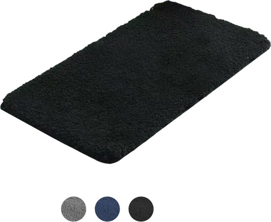AKSA Home® Badmat 70x140 cm - Grote douchemat antislip - Badmat antislip - Badkamermat - Zwart
