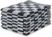 Keukendoeken Set Blok Zwart – 50x50 – Set van 6 – Geblokt – Blokdoeken – 100% katoen – Keukendoek – handdoeken