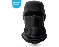 FOXLY® Waterdichte Bivakmuts Ski Masker - Balaclava - Gezichtsmasker - Motormasker - Nekwarmer - Zwart - One size