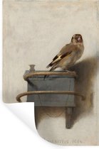 Muurstickers - Sticker Folie - Het puttertje - Carel Fabritius - 60x90 cm - Plakfolie - Muurstickers Kinderkamer - Zelfklevend Behang - Zelfklevend behangpapier - Stickerfolie