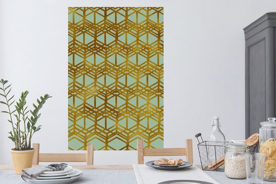 Stickers Stickers muraux - Motifs - Luxe - Vert - Lignes - 80x120 cm - Film adhésif