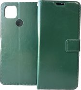 Portemonnee Book Case Hoesje Geschikt voor: Xiaomi Redmi 9C - Groen