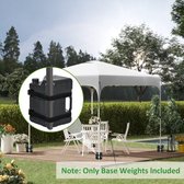 Pavillonstandfüße 4er-Set Gewichte mit Griff Standsicherung mit Wasser/Sand Befüllbar für Faltpavillon, Partyzelt, HDPE, Schwarz
