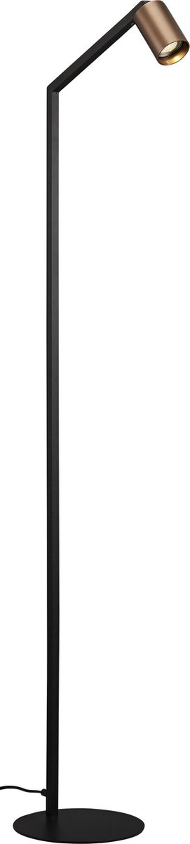 Fantasia Tabora vloerlamp GU10 zwart/geborsteld brons