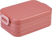 Lunchbox Take a Break - Lunchbox To Go - Voor 2 Broodjes of 4 Sneetjes Brood - Meal Prep Box - Voedselbox met Verdeelschotten - Vaatwasmachinebestendig - 900ml - Vivid Mauve