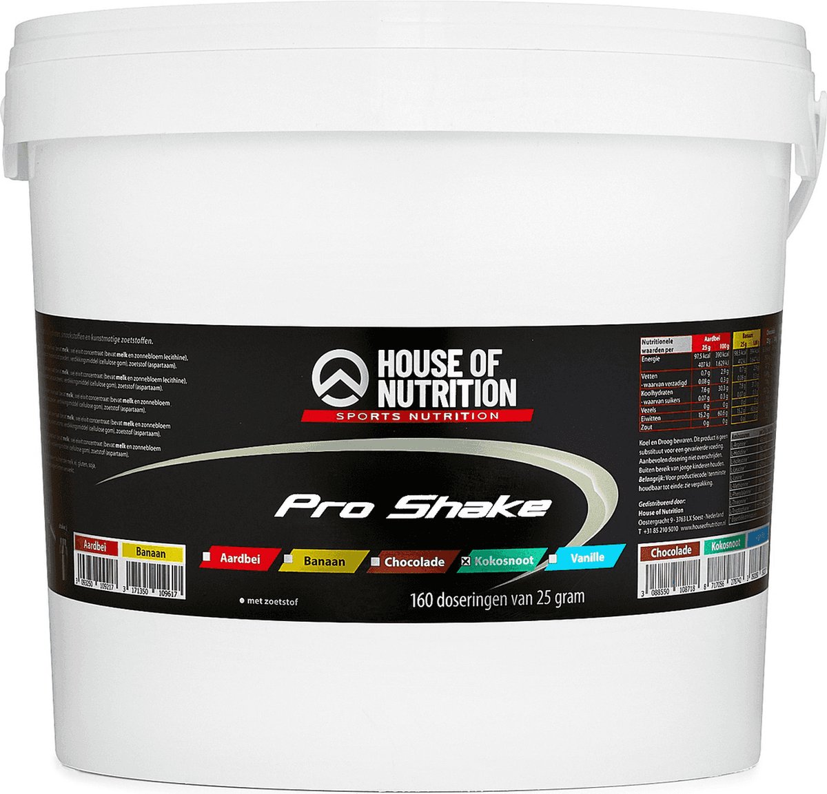 Goedkoopste Pro Shake (Cocos - 4000 gram) - House of Nutrition - Eiwitshake - Eiwitpoeder - Eiwitten - Proteine poeder - Eiwitshake - Whey Protein - Eiwitpoeder - Proteine poeder - 160 shakes
