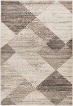 Lalee Trendy | Modern Vloerkleed Laagpolig | Beige Silver | Tapijt | Karpet | Nieuwe Collectie 2024 | Hoogwaardige Kwaliteit | 160x230 cm