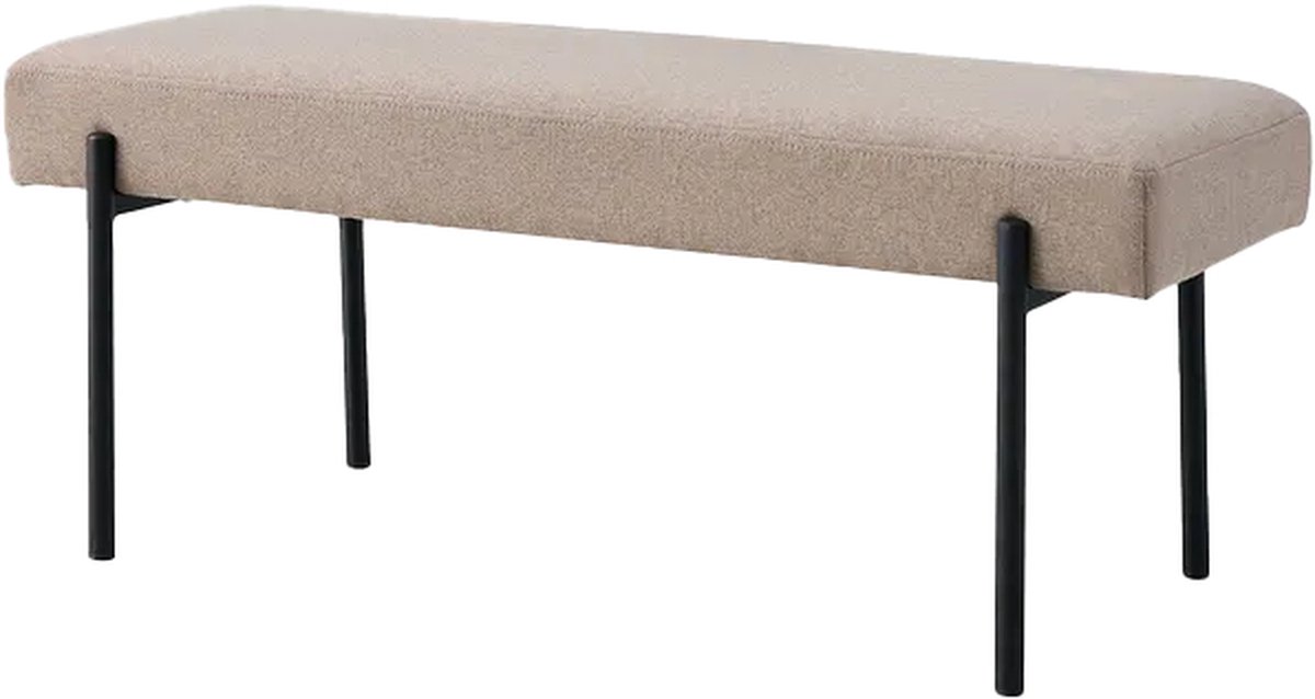Artichok Marianna gestoffeerd bankje taupe - 100 x 42,5 cm