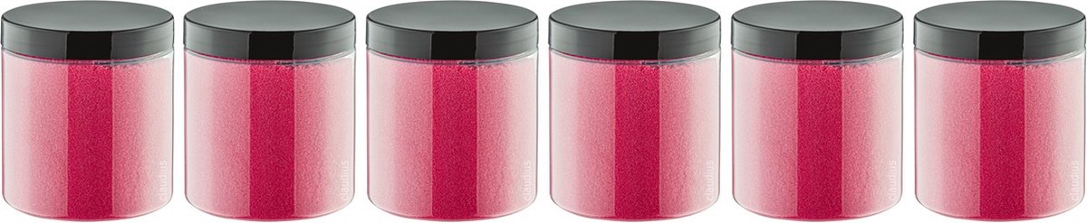 Goedkoopste Scrubzout Fruity Melon 300 gram - Pot met zwarte deksel - set van 6 stuks - Hydraterende Lichaamsscrub