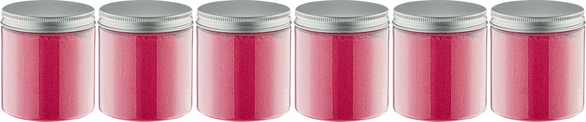 Goedkoopste Scrubzout Fruity Melon 300 gram - Pot met aluminium deksel - set van 6 stuks - Hydraterende Lichaamsscrub