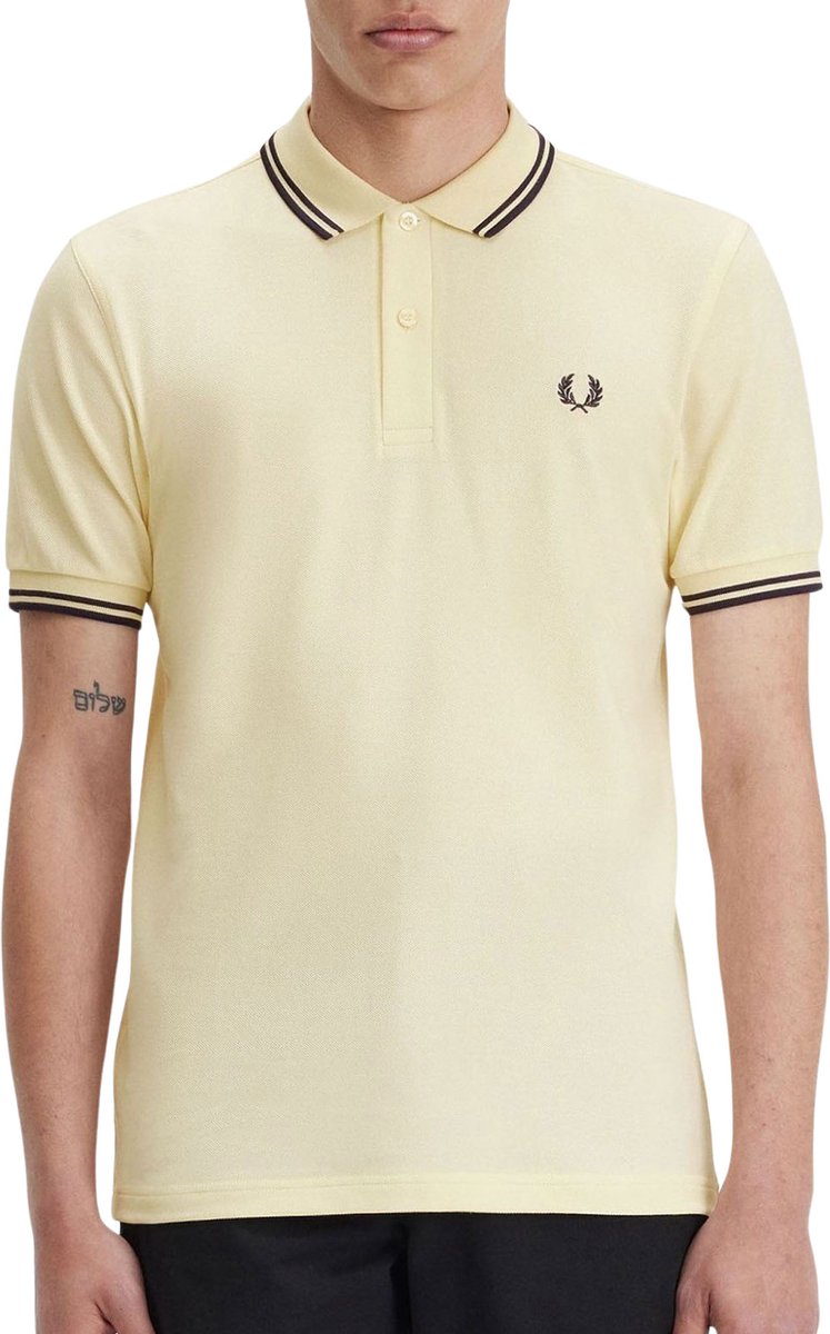 Fred Perry M3600 Serie Poloshirt Knopen Korte Mouw XL Geel
