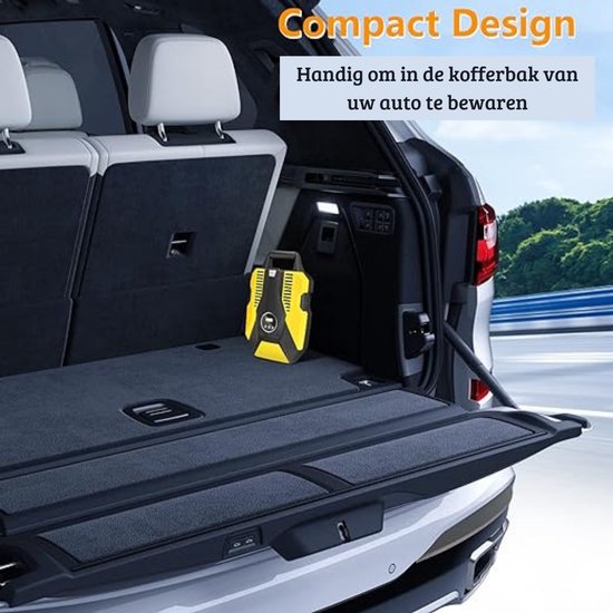 Luchtcompressor – Elektrische Luchtpomp – Bandenpomp – Auto – Draagbare Compressor – Autobanden – 12V pomp – Compressor Fiets — afbeelding 4