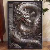 Ensemble de peinture au Diamant /ensemble de diamants à DIY même pour enfants/peinture au diamant plein de diamants/ensemble de diamants à DIY -même pour adultes/peinture en mosaïque - Dragon chinois de style national 50*65CM