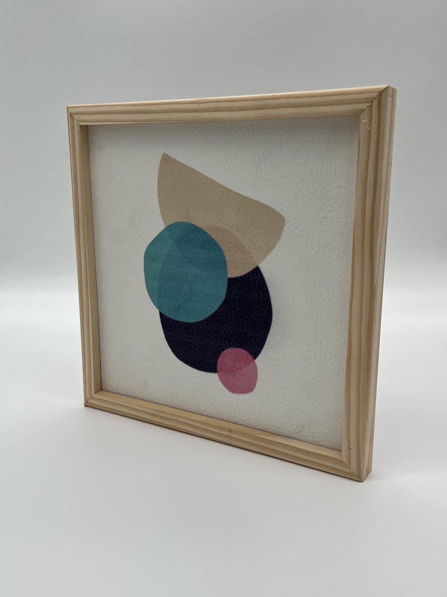 Wanddecoratie - Wandschap - schilderijen woonkamer - 30x30 cm - Posterlijst - Muurdecoratie - Beige